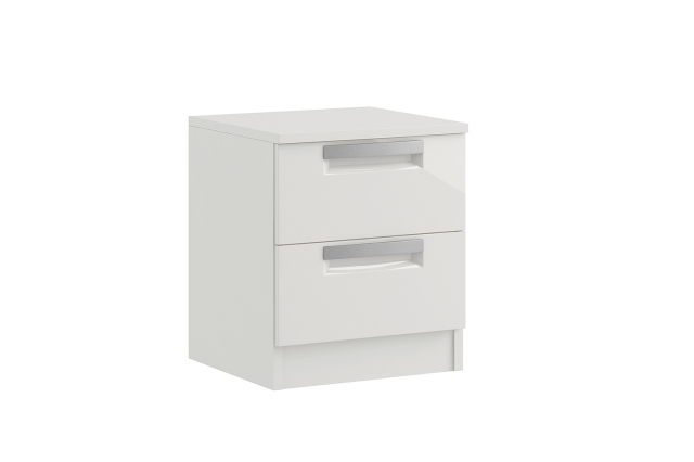 Maysons Furniture Milly High-Gloss 2 Drawer Bedside Table