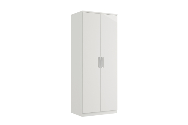 Maysons Furniture Milly High-Gloss Double Tall Wardrobe