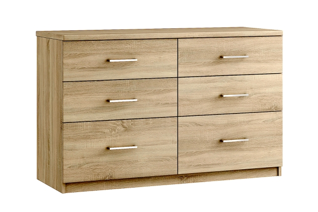 Maysons Furniture Malena 6 Drawer Twin Chest of Drawers