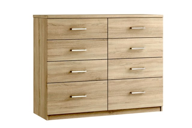 Malena 8 Drawer Twin Chest of Drawers Malena 8 Drawer Twin Chest of Drawers
