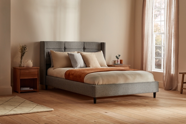 Harger upholstered discount standard bed