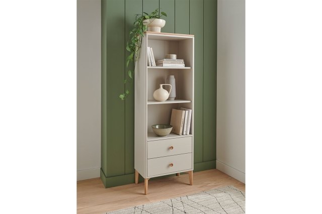 Vida Living Marlow Open Storage Bookcase in Cashmere Oak and Taupe Vida Living Marlow Open Storage Bookcase in Cashmere Oak and Taupe