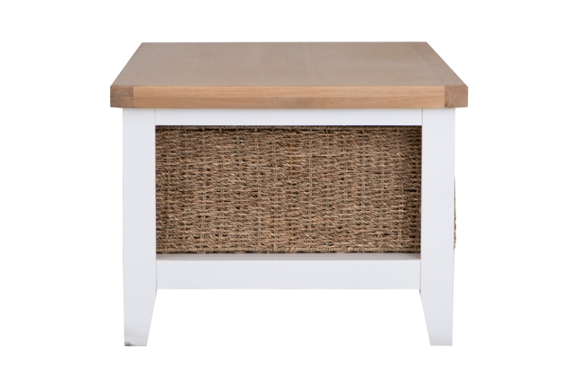 Eton Painted White Oak Coffee Table Furniture World