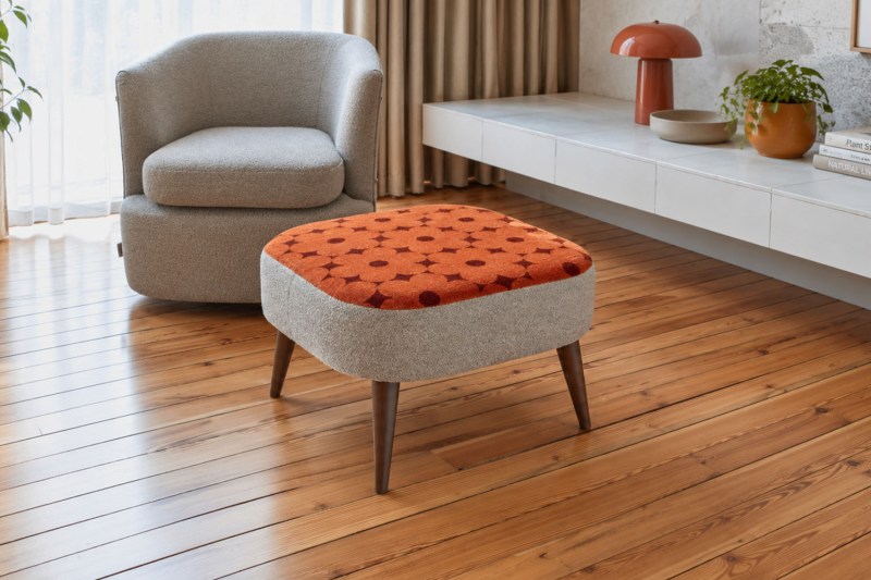 Orla Kiely Leap Footstool | Patterned Stool Living Room