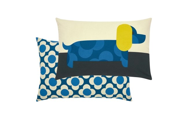 Orla Kiely Dachshund Blue 40x60cm Feather Cushion Orla Kiely Dachshund Blue 40x60cm Feather Cushion