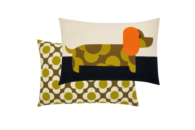 Orla Kiely Dachshund Yellow 40x60cm Feather Cushion Orla Kiely Dachshund Yellow 40x60cm Feather Cushion