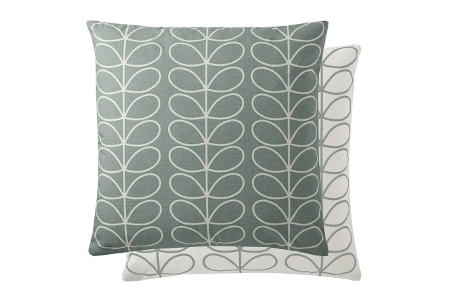 Orla Kiely Small Linear Stem Duck Egg 50x50cm Feather Cushion Orla Kiely Small Linear Stem Duck Egg 50x50cm Feather Cushion