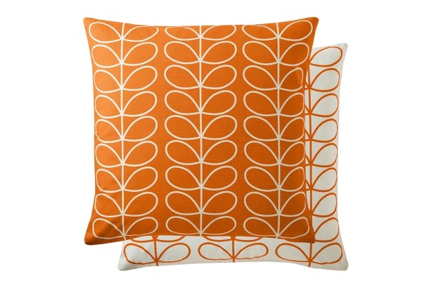Orla Kiely Small Linear Stem Persimmon 50x50cm Feather Cushion Orla Kiely Small Linear Stem Persimmon 50x50cm Feather Cushion