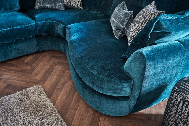 Blue pattern swivel chair discount