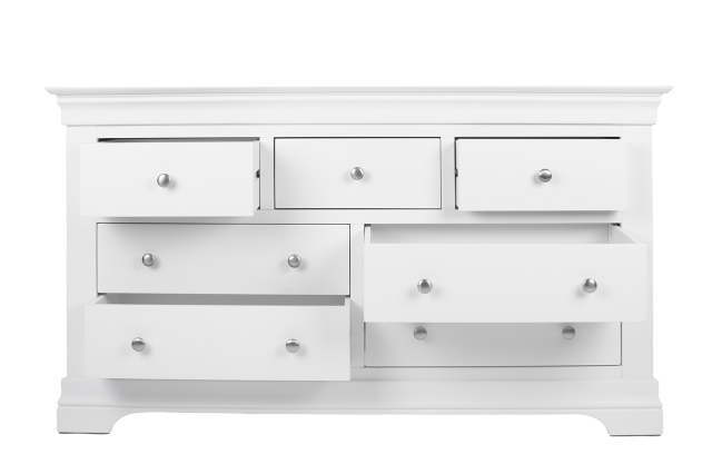 Providence Warm White 7 Drawer Chest of Drawers Chantilly