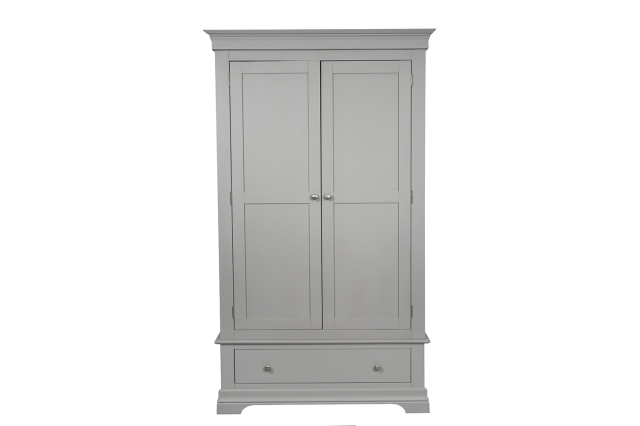 Providence Pebble Grey Double Storage Wardrobe Chantilly