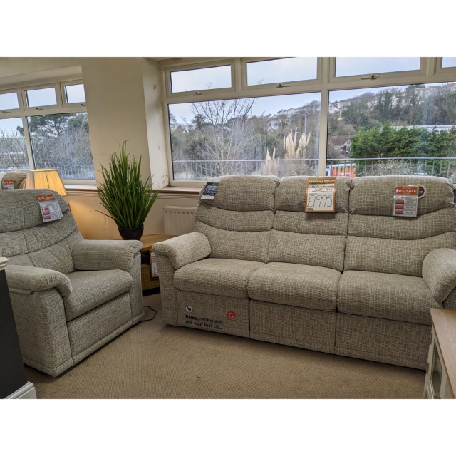 Store Clearance Items G Plan Malvern 3 Seater Recliner Sofa and Power Recliner Chair