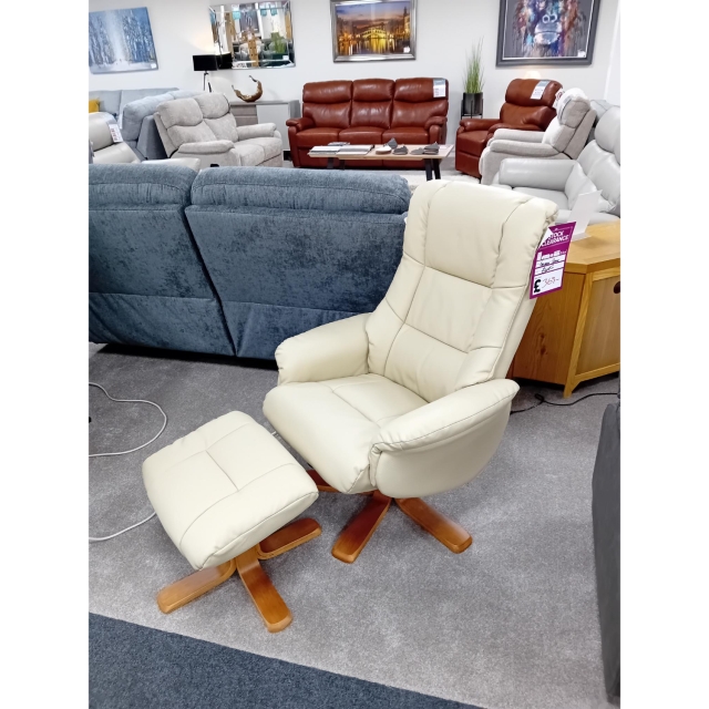 Store Clearance Items Ferndown Swivel Recliner Chair and Stool
