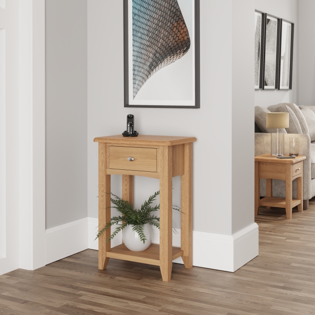 Oak City Oakland Modern Oak Telephone Table Furniture World