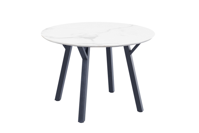 Kettle Interiors 1.1m Round Marble Dining Table