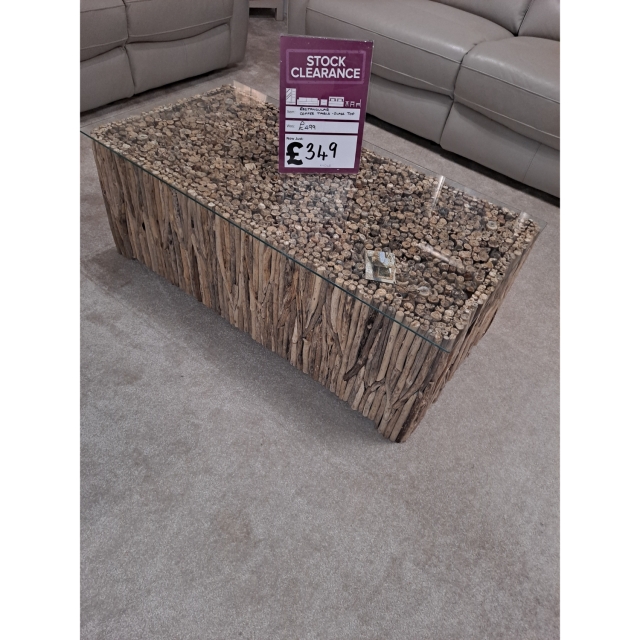 Store Clearance Items Rectangular Coffee Table with Glass Top