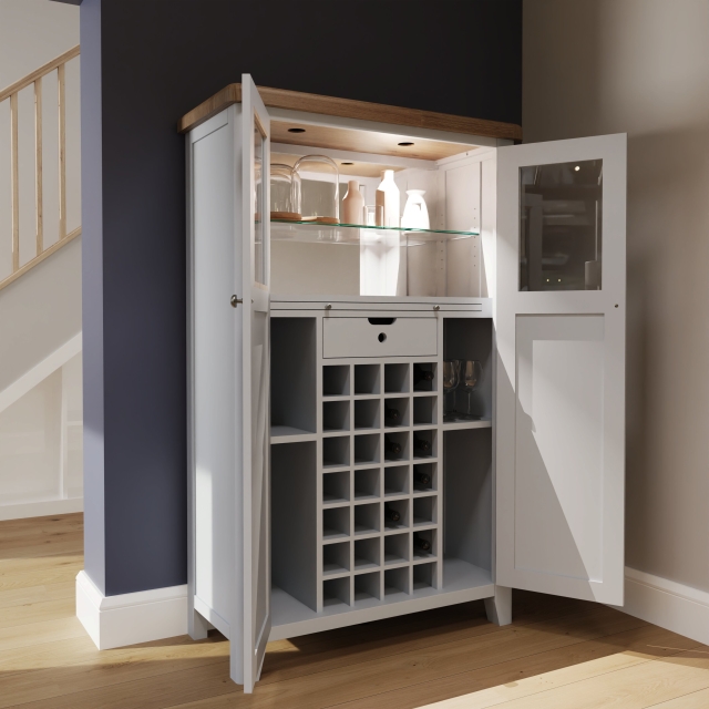 Grey drinks cabinet deals