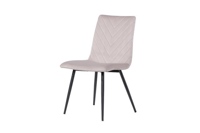 Kettle Interiors Retro Dining Chair - Taupe Velvet