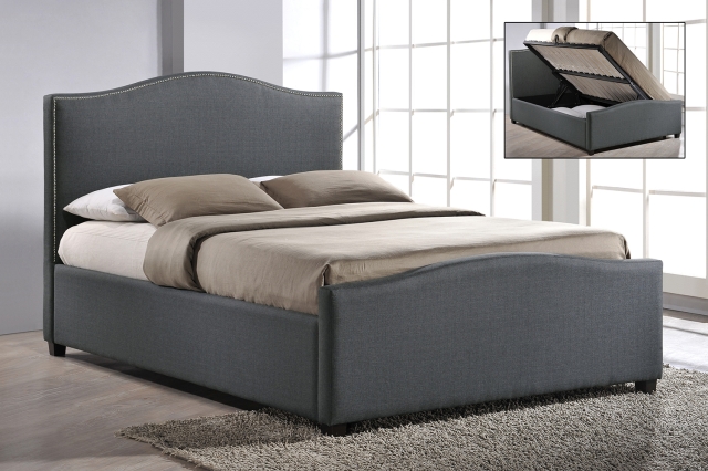 Time Living Time Living Brunswick Fabric Bed Frame in Grey