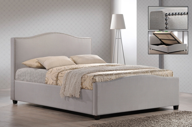Time Living Time Living Brunswick Fabric Bed Frame in Sand