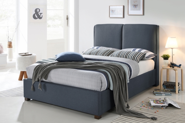 Time Living Time Living Oakland Fabric Bed Frame in Dark Grey