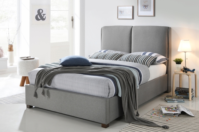 Time Living Time Living Oakland Fabric Bed Frame in Light Grey
