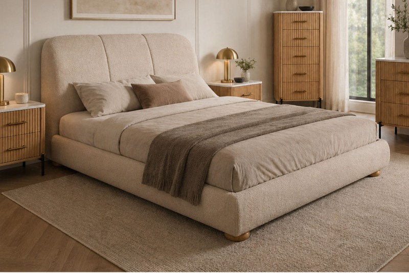 Reed Chunky Boucle Bedframe Reed Chunky Boucle Bedframe