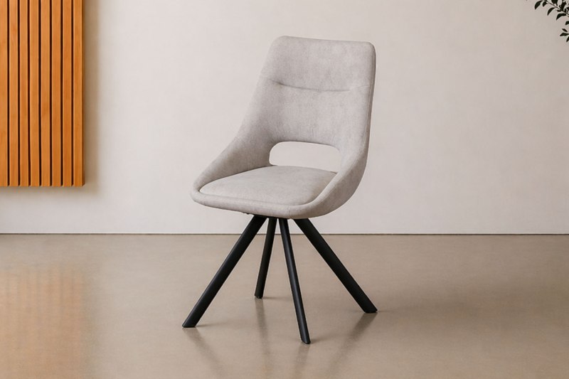 Paige Soft Cotton Dining Chair in Light Grey (Pair) Paige Soft Cotton Dining Chair in Light Grey (Pair)