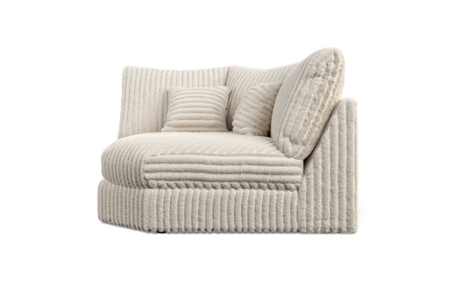 Chunky Cord Cream Hex Corner Box Sofa Unit Chunky Cord Cream Hex Corner Box Sofa Unit