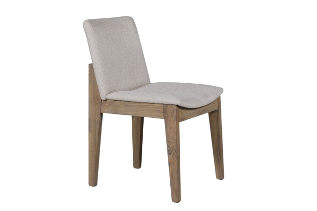Vida Living Feltz Smoked Oak and Fabric Dining Chairs in Natural