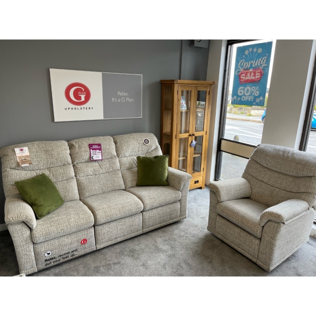 Store Clearance Items Malvern 3 Seater Recliner Sofa and Power Chair
