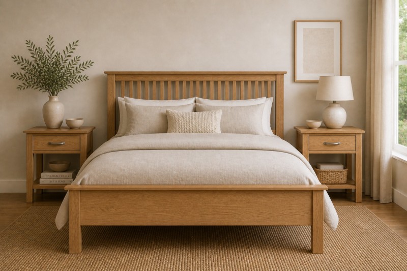 Devon Solid Oak Bedframe Devon Solid Oak Bedframe