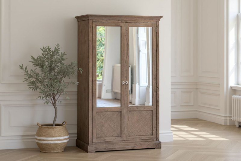 Gallery Direct Rustique French Colonial Mirrored Wardrobe Gallery Direct Rustique French Colonial Mirrored Wardrobe