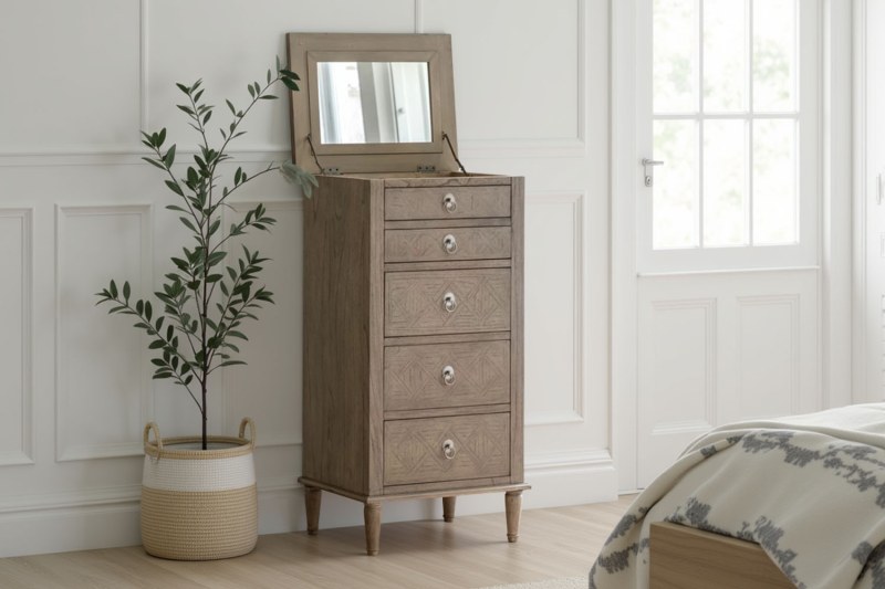 Gallery Direct Rustique French Colonial 5 Drawer Lingerie Chest of Drawers Gallery Direct Rustique French Colonial 5 Drawer Lingerie Chest of Drawers
