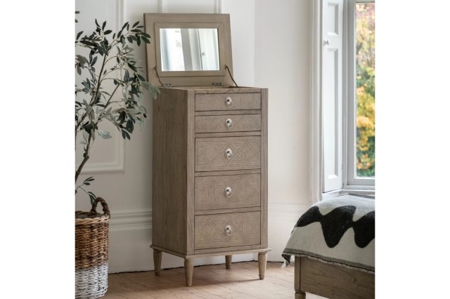 Gallery Direct Mustique French Colonial 5 Drawer Lingerie Chest of Drawers Gallery Direct Mustique French Colonial 5 Drawer Lingerie Chest of Drawers