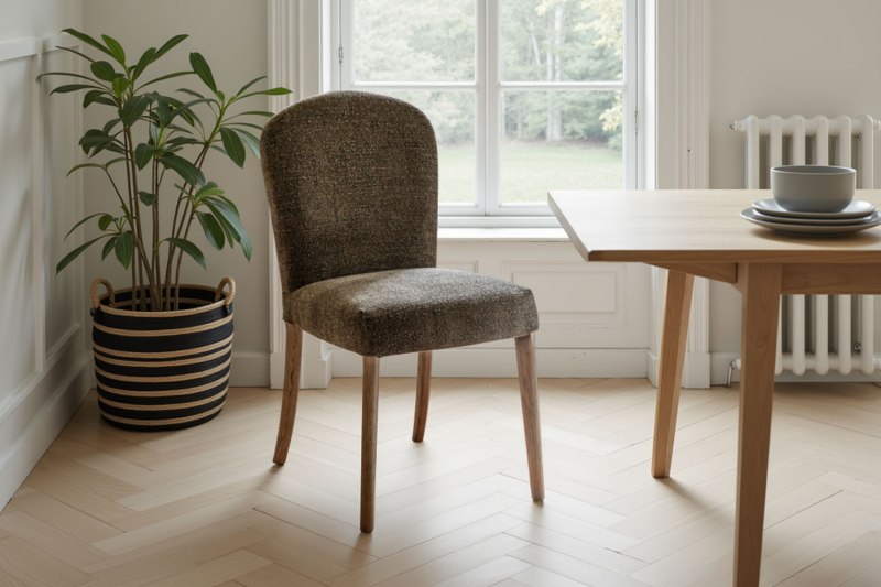 Gallery Direct Hinton Moss Green Fabric Dining Chair Gallery Direct Hinton Moss Green Fabric Dining Chair