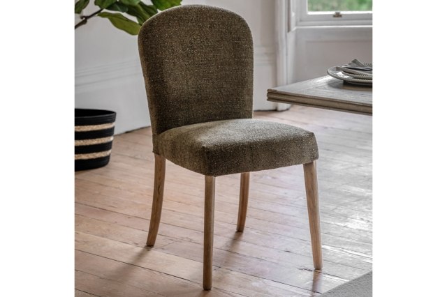 Gallery Direct Hinton Moss Green Fabric Dining Chair Gallery Direct Hinton Moss Green Fabric Dining Chair
