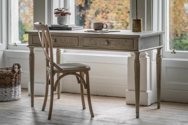 Gallery Direct Mustique French Colonial 2 Drawer Desk Gallery Direct Mustique French Colonial 2 Drawer Desk