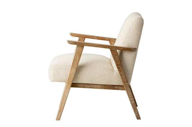 Gallery Direct Neyland Natural Linen Fabric Armchair Furniture World