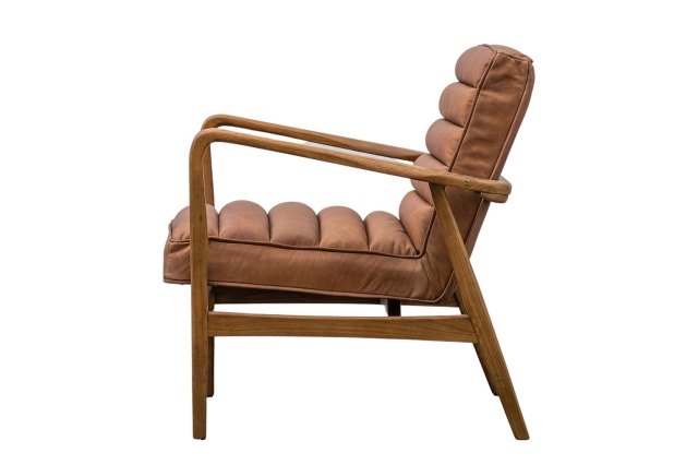 Gallery Direct Datsun Vintage Brown Leather Armchair | Furniture World