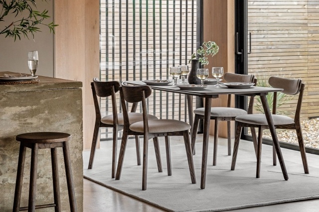 Gallery Direct Hatfield Smoked Oak 150cm Large Rectangular Dining Table Gallery Direct Hatfield Smoked Oak 150cm Large Rectangular Dining Table