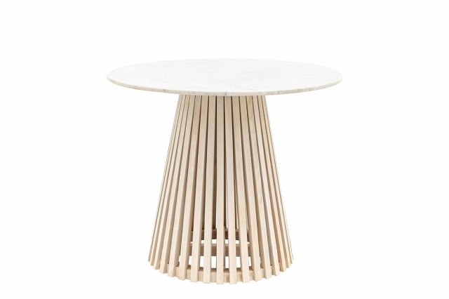 Gallery Direct Soho Mango Wood Round Dining Table with Marble Top Gallery Direct Soho Mango Wood Round Dining Table with Marble Top