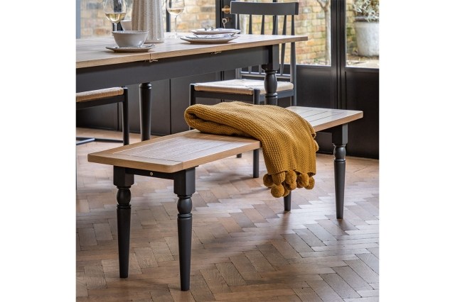 Gallery Direct Eton Painted Meteor Dining Bench Gallery Direct Eton Painted Meteor Dining Bench