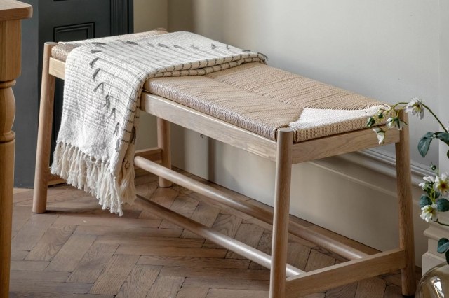 Gallery Direct Eton Oak Bench Rope Gallery Direct Eton Oak Bench Rope