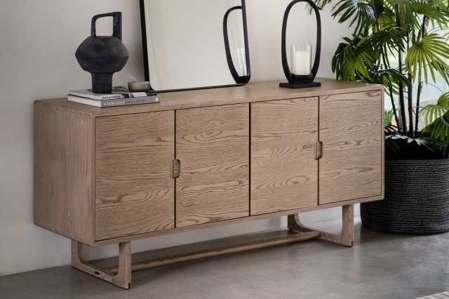 Gallery Direct Craft Smoked Oak Large Sideboard Gallery Direct Craft Smoked Oak Large Sideboard