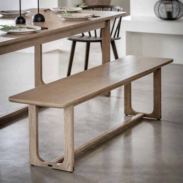 Gallery Direct Craft Smoked Oak Dining Bench Furniture World