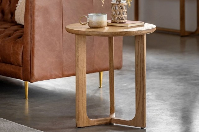 Gallery Direct Craft Natural Oak Side Table Gallery Direct Craft Natural Oak Side Table