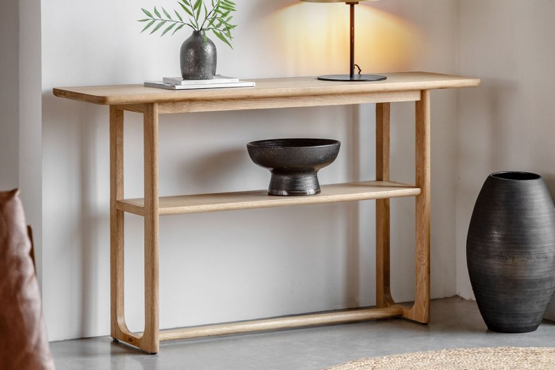 Gallery Direct Craft Natural Oak Console Table Gallery Direct Craft Natural Oak Console Table