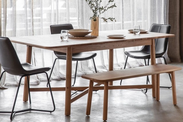 Gallery Direct Kingham Oak Extending Dining Table Set & 6 Hawking Chairs Gallery Direct Kingham Oak Extending Dining Table Set & 6 Hawking Chairs