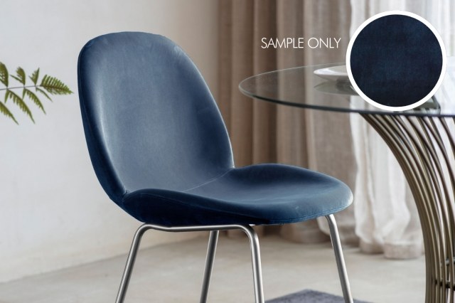 Flanagan Petrol Blue Velvet Sample Flanagan Petrol Blue Velvet Sample